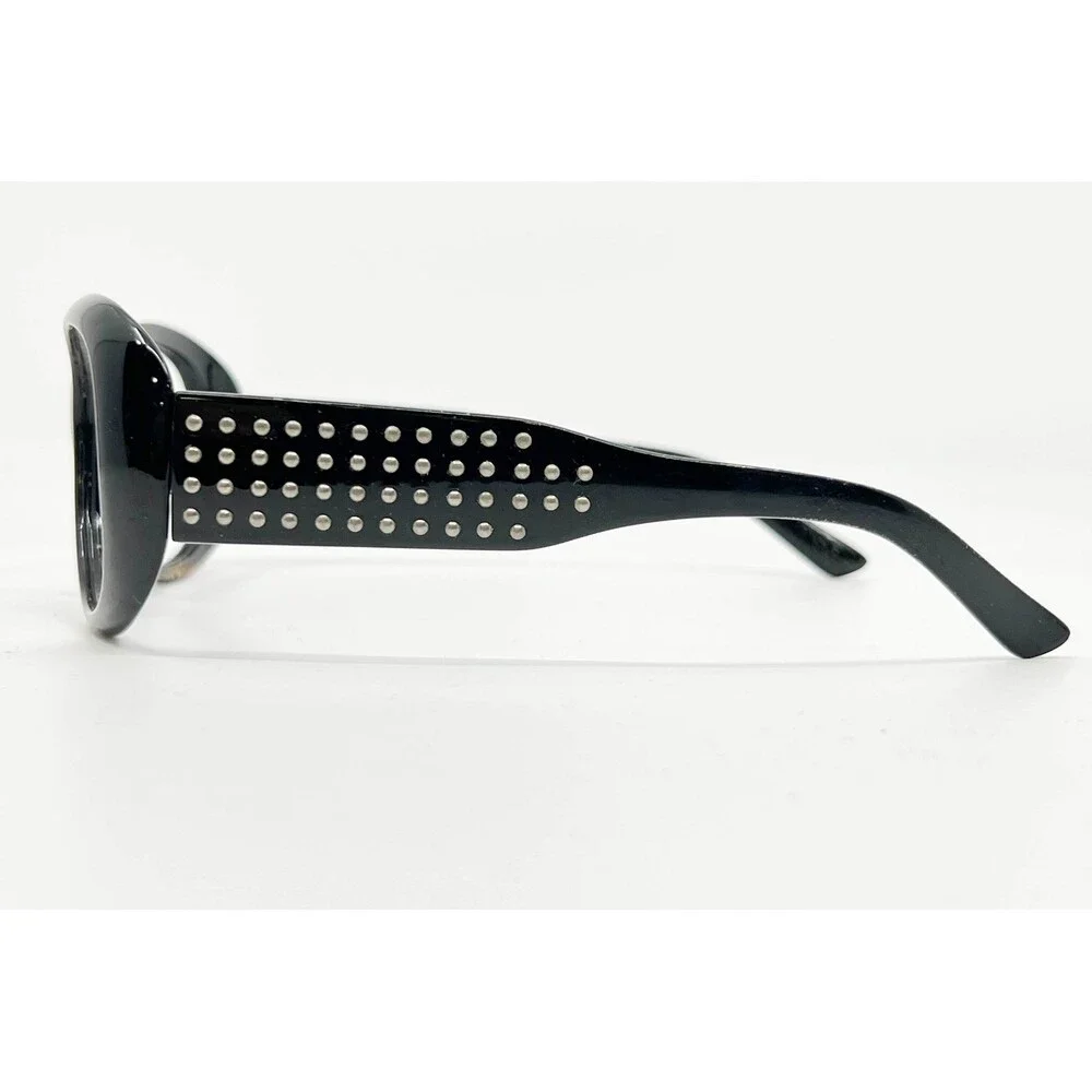 Roberto Steffan Eyeglasses Womens Black Studded Oval Frames 54-17-135